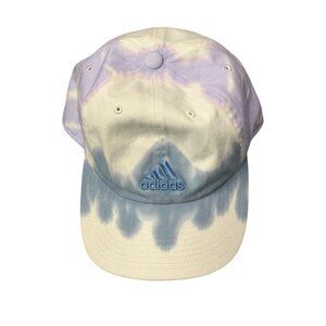 ADIDAS Hat Cap Strapback White Blue Purple Adjustable Adult Embroidered Workout
